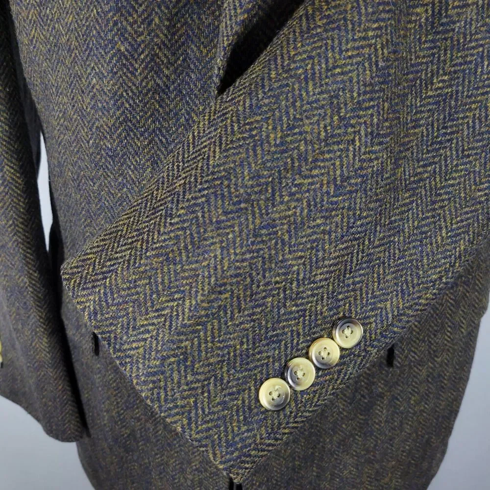 Nautica Men's Tweed Sport Coat Blazer Two Button Herringbone Wool Sz‎ 40L